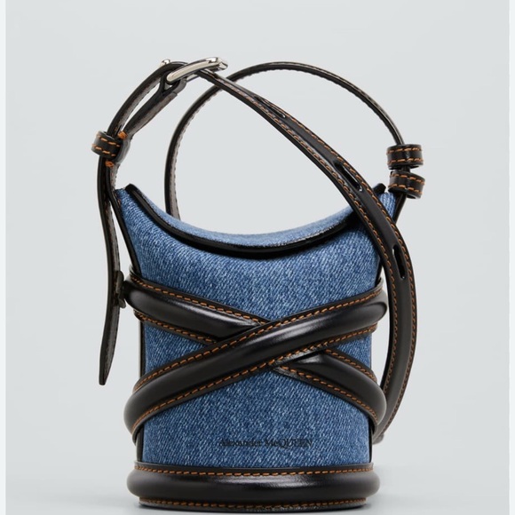 Alexander McQueen Handbags - Alexander McQueen Micro Denim Bucket Bag